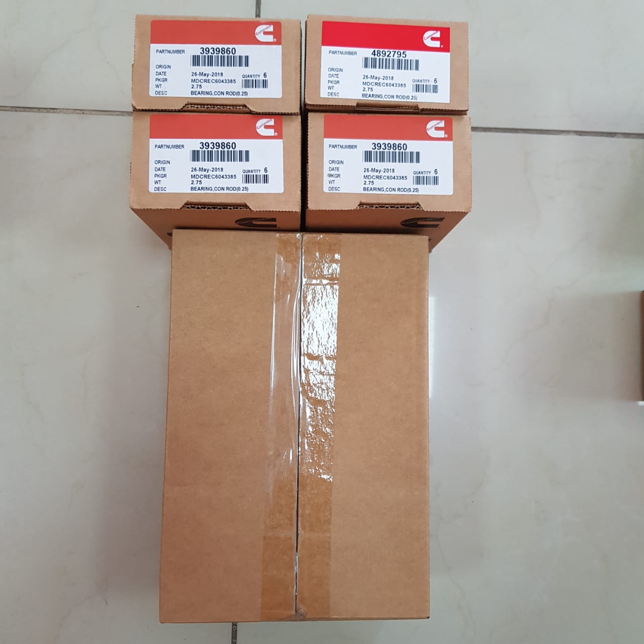 Kit Casquetes biela+Bancada Motor Cummins 6BT5-9 Medidas STD 0.25,0.50,0.75